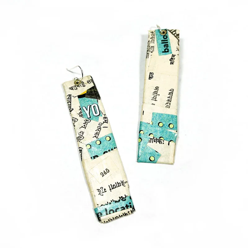 Recycled Paper Earrings  (2023)