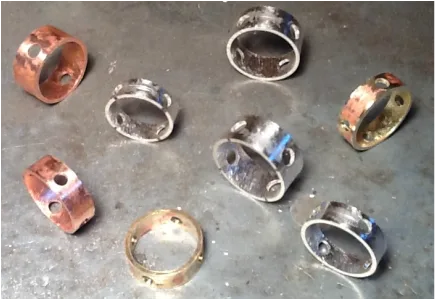 various rings in progress