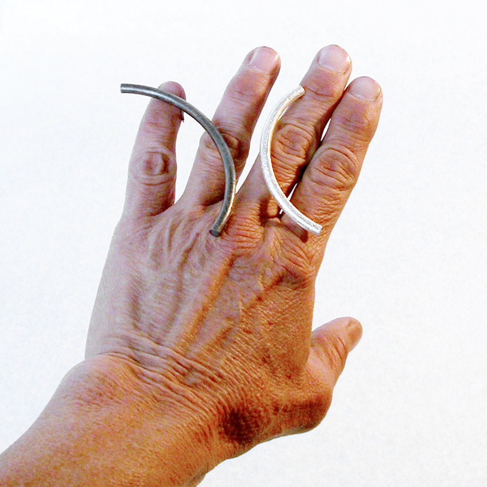 Arc pins - st. silver, long and short styles