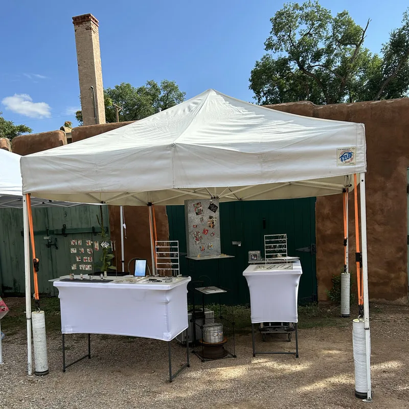 Booth at the El Zaguan with ArtWalk Santa Fe (August 2024)