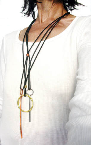 Circle + Sticks Trio Set Pendants