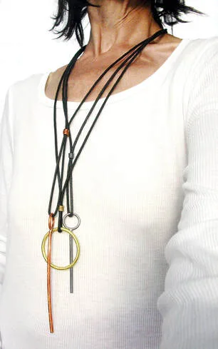 Circle + Sticks Trio Set Pendants