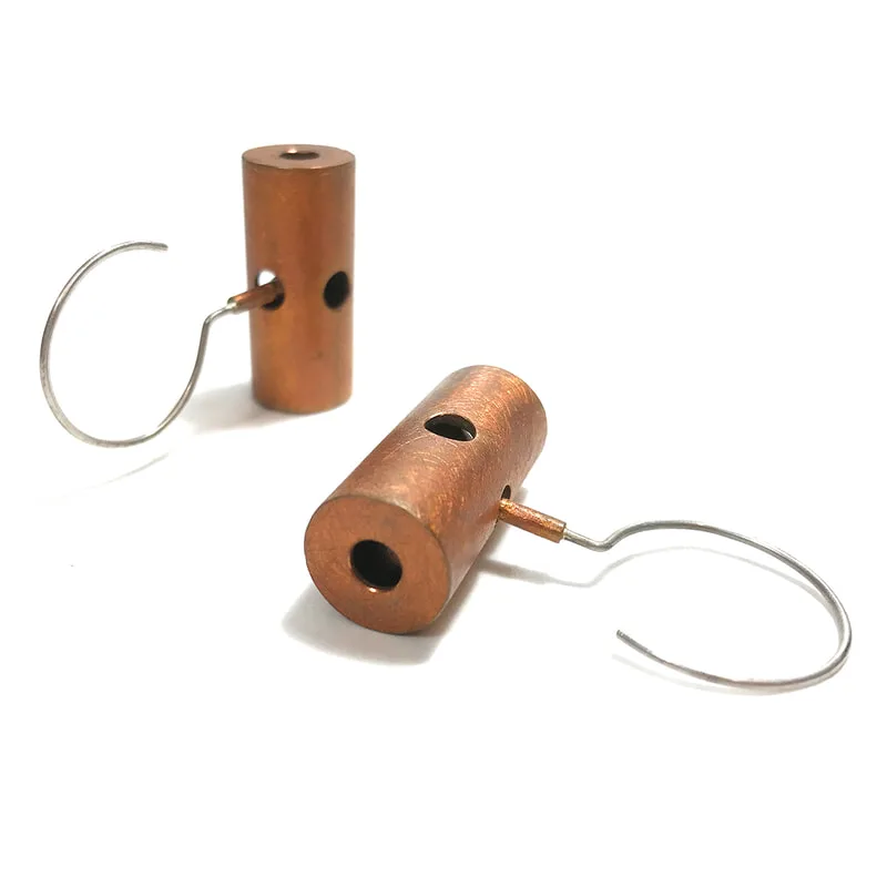 Copper Dangling Bar Earrings