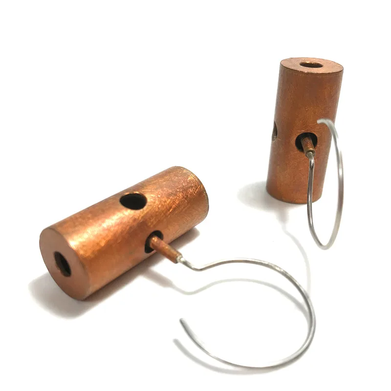 Copper Dangling Bar Earrings