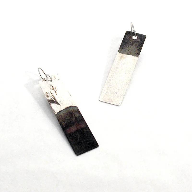 One of a Kind Black+White Graffiti Earrings