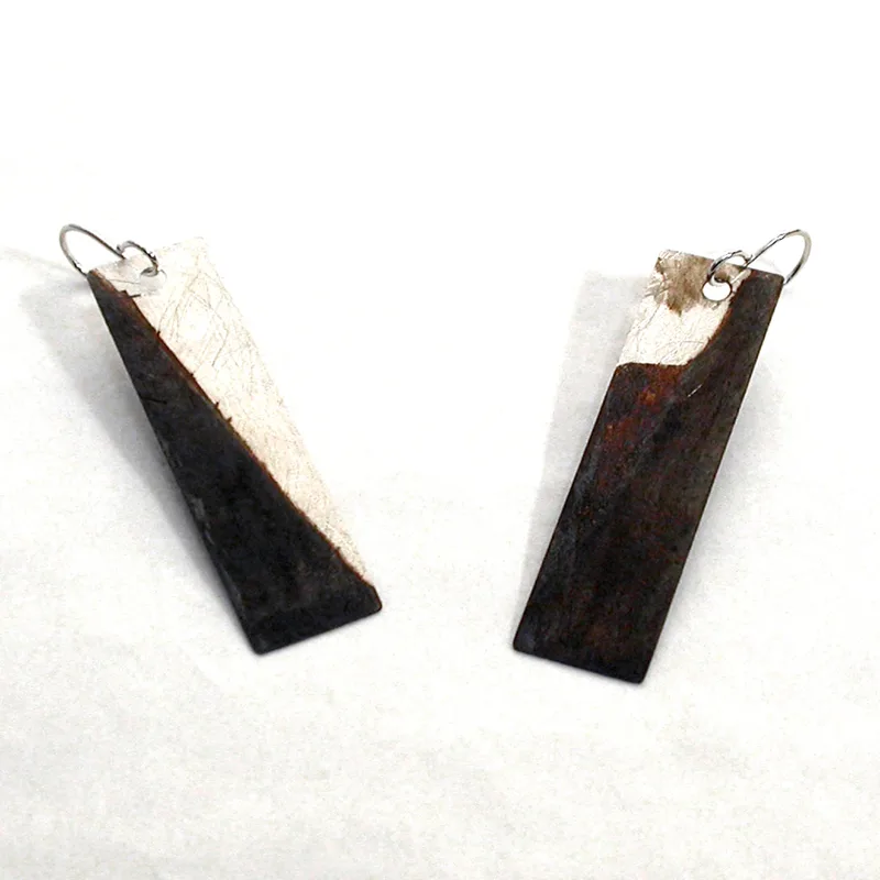 One of a Kind Black+White Graffiti Earrings