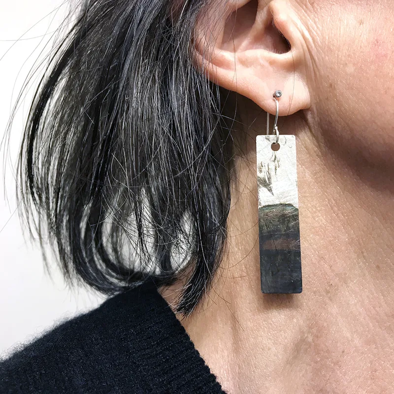 Black+White Graffiti Earrings#1