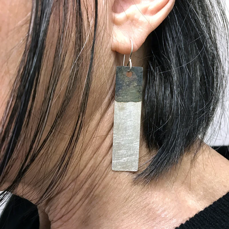 Black+White Graffiti Earrings#1