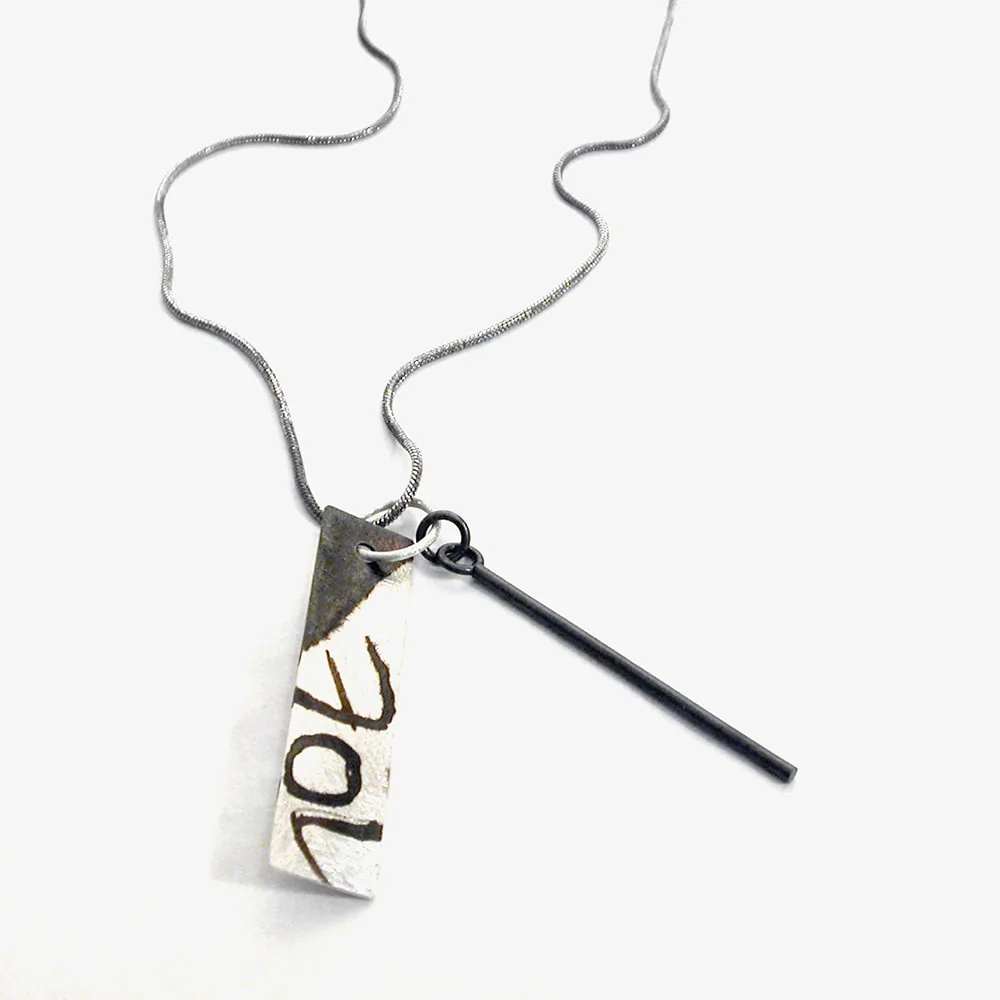 Black+White Graffiti Pendant 2