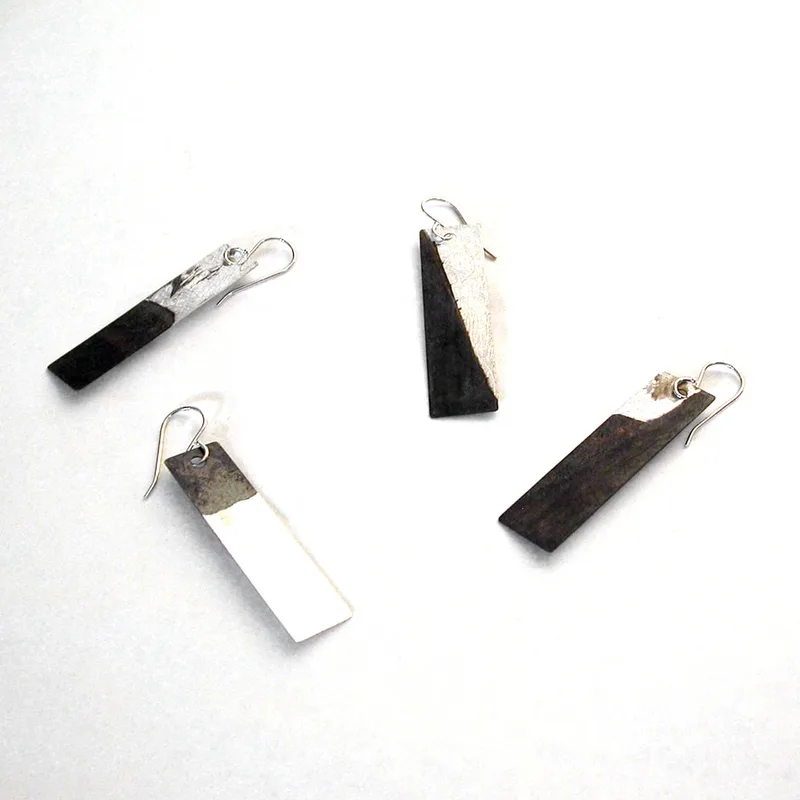 Black & White Graffiti Earrings#3+#4