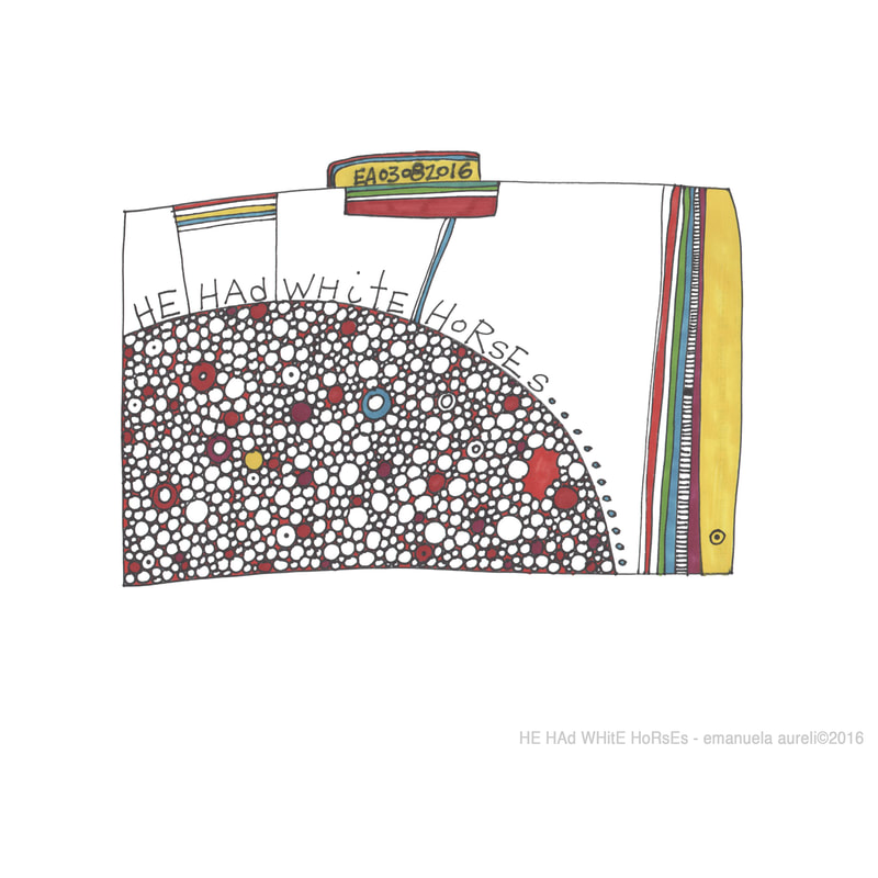 HE HAd WHitE HoRsEs - colored markers on paper