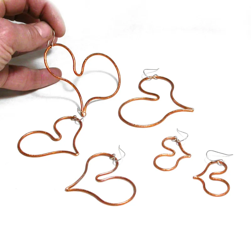 Hearts Earrings - Free Form Jewelry Collection