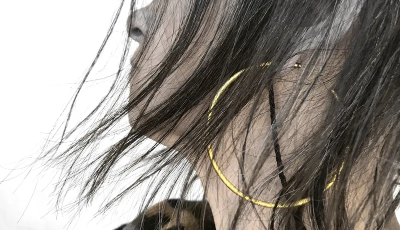 Large golden Hoops