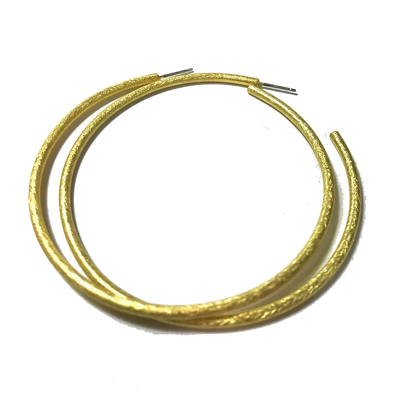 Large brass Hoops