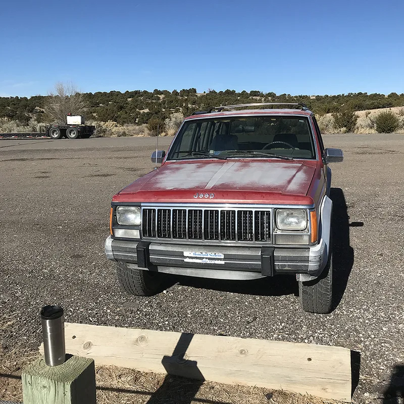 red jeep