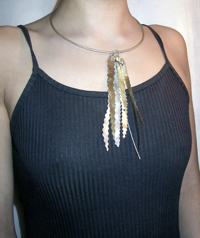moon and sun feather necklace