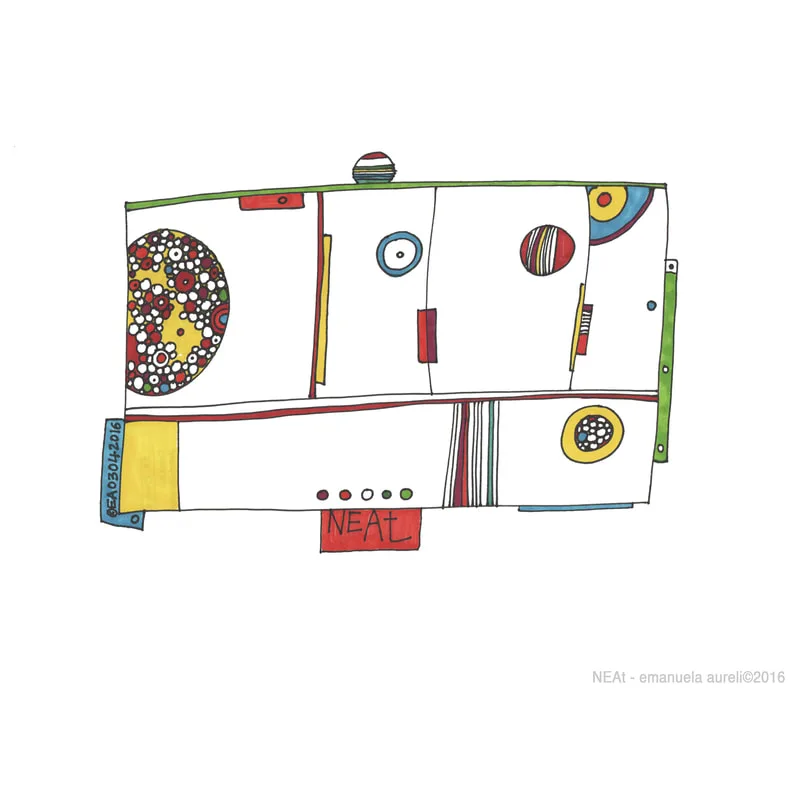 NEAt - colored markers on paper