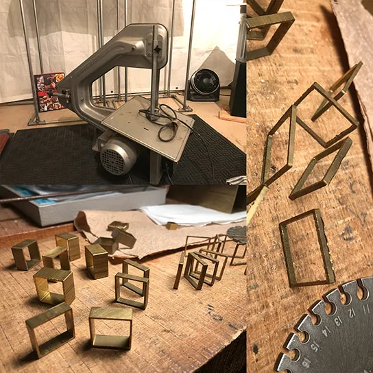 brass pipe slices
