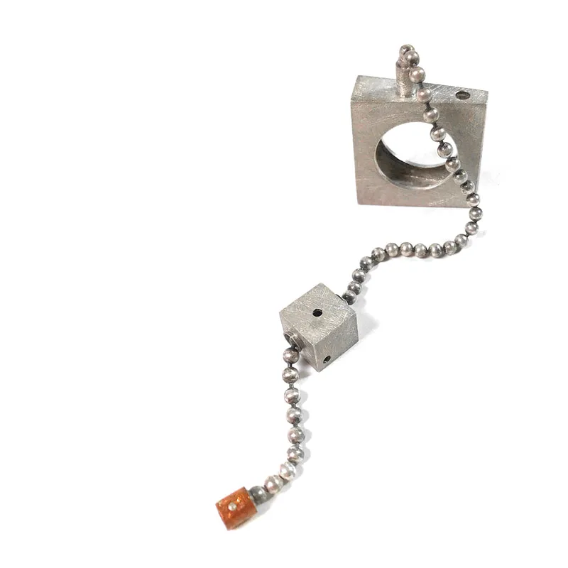 Play Ring 2 - the Cube, sterlng silver and copper
