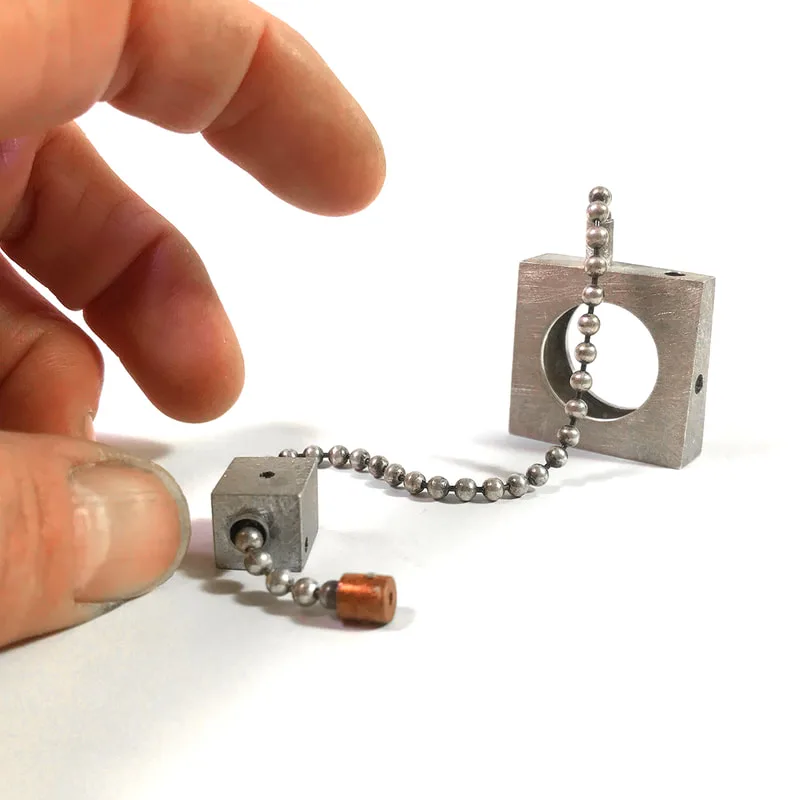 Play Ring 2 - the Cube, sterling silver and copper