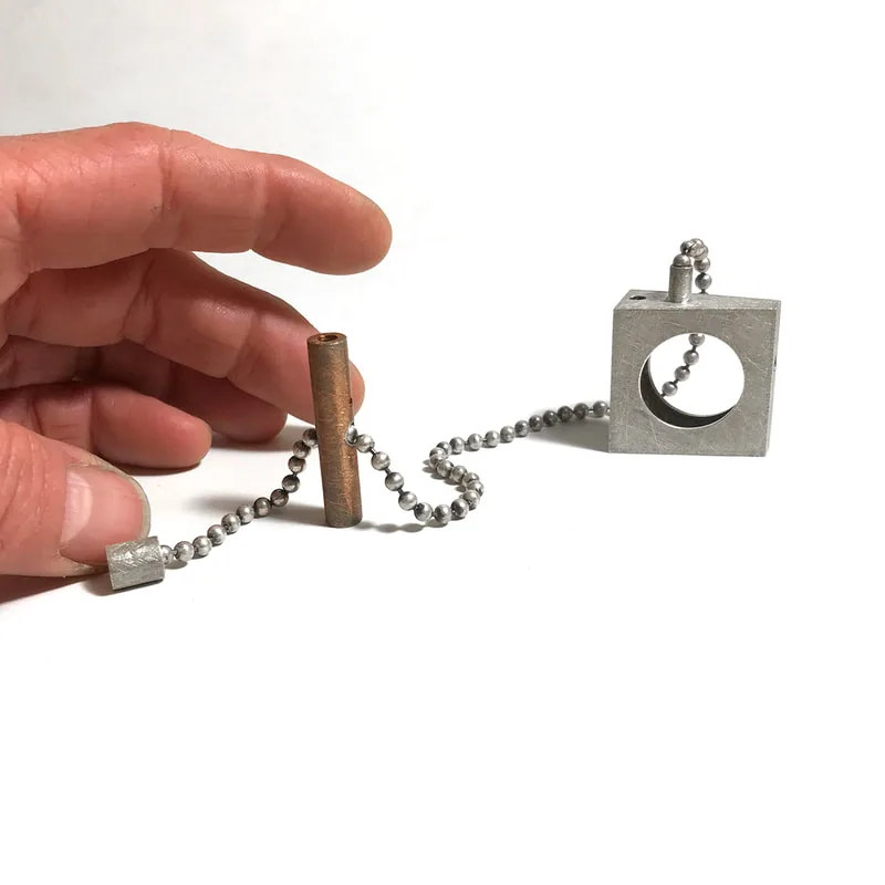 Play Ring 3 - the Bar, sterling silver and copper