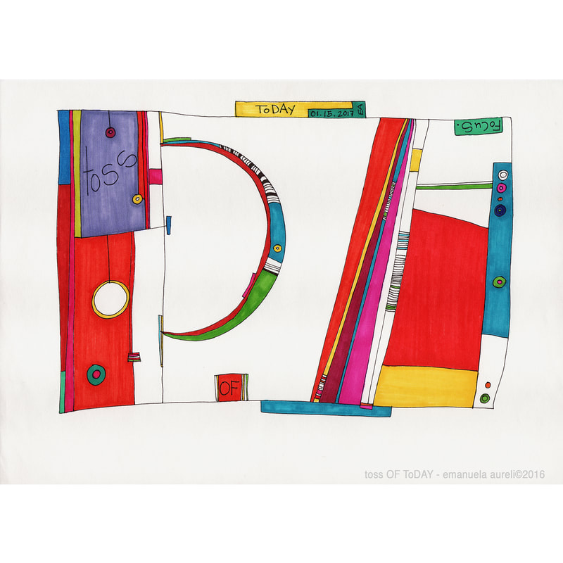 toss OF ToDAy - colored markers on paper